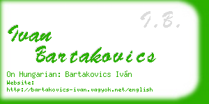 ivan bartakovics business card